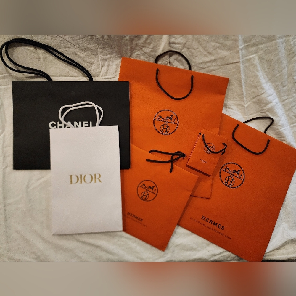 Hermes dior Chanel shopping bags